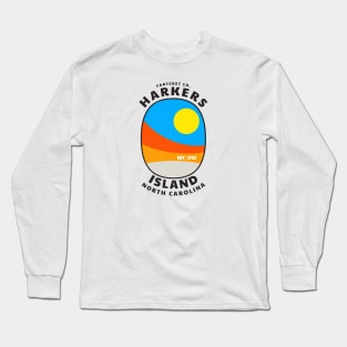 Harkers Island, NC Summertime Vacationing Abstract Sunrise Long Sleeve T-Shirt